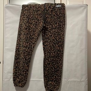 cheetah pants size M